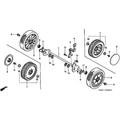 Honda HRB423 - PDE - MZBC 8000001-8099999 Rear Wheel Diagram