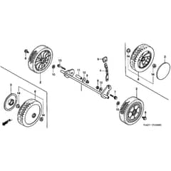 Honda HRB423 - PDT - MZBC 8000001-8099999 Front Wheel Diagram