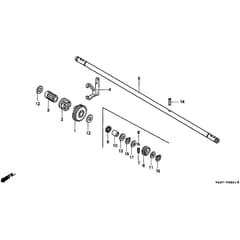Honda HRB423 - SDE - MZBC 8000001-8099999 Driveshaft Diagram