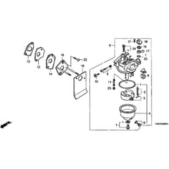 Honda HRB423 - SDG - MZBC 8000001-8099999 Carburettor Diagram