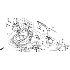 Honda HRB423 - SQE - MZBC 8000001-8099999 Cutter Housing Diagram