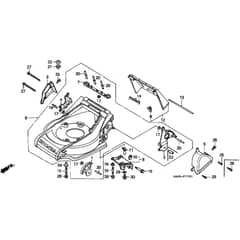 Honda HRB423K1 - QDE - MZBC 8100001- Cutter Housing Diagram