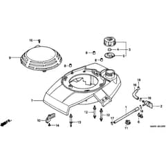 Honda HRB423K1 - QDE - MZBC 8100001- Fan Cover Diagram