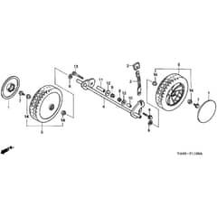 Honda HRB423K1 - SDE - MZBC 8100001- Front Wheel Diagram