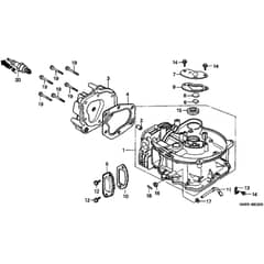 Honda HRB423K1 - SQE - MZBC 8100001- Cylinder Head Diagram