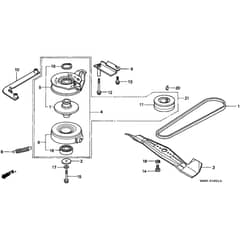 Honda HRB423K1 - SXE - MZBC 8100001- Rotary Blade Diagram