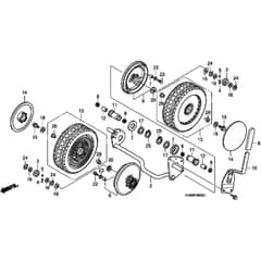 Honda HRB425C1 - SDEE - MZCF 8000001-8499999 Rear Wheel Diagram