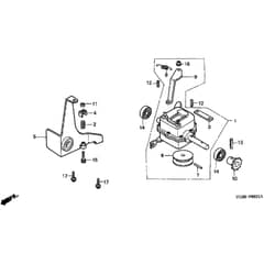 Honda HRB425C - QXE/A - MZCF 8500001-9999999 Transmission Case Diagram