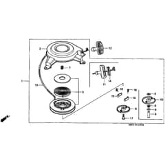 Honda HRB475 - PE - MZAZ 8000001-8099999 Recoil Starter Diagram