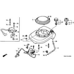 Honda HRB475 - PG - MZAZ 8000001-8099999 Fan Cover Diagram