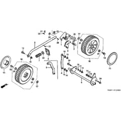 Honda HRB475C - SDEE - MZCE 8000001-8999999 Front Wheel Diagram