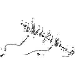 Honda HRB475K1 - SDE - MZAZ 8100001-8199999 Throttle Lever Diagram