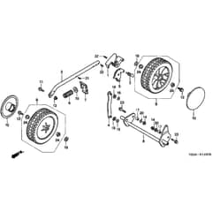 Honda HRB475K1 - SXE - MZAZ 8100001-8199999 Front Wheel Diagram