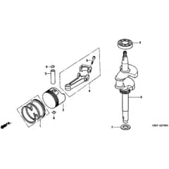 Honda HRB475K2 - HME - MZAZ 8200001-8299999 Crankshaft/Piston Diagram