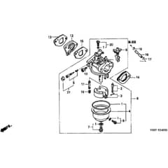 Honda HRB475K2 - SDE - MZAZ 8200001-8299999 Carburettor Diagram