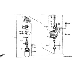 Honda HRB475K2 - SME - MZAZ 8200001-8299999 Starter Motor Diagram