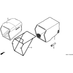 Honda HRB476C1 - QXEE - MZCD 1000001-9999999 Grass Bag Diagram