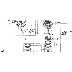 Honda HRB476C - HXE/A - MZCD 8500001-8510560 Carburettor Diagram