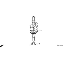 Honda HRB476C - QXE/A - MZCD 8500001-8510560 Crankshaft Diagram