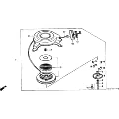 Honda HRB535K1 - SXG - MZBA 6100001-6199999 Recoil Starter Diagram