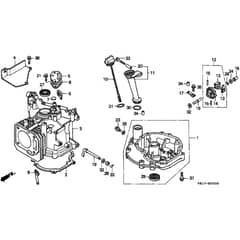 Honda HRB535K2 - SXF - MZBA 6200001-6299999 Cylinder Barrel/Oil Pan Diagram