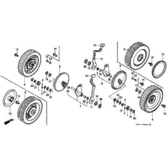 Honda HRB535K2 - SXF - MZBA 6200001-6299999 Rear Wheel Diagram