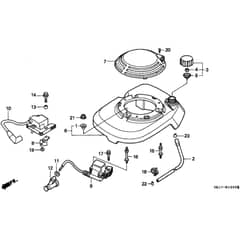 Honda HRB535K3 - HXE - MZBA 6300001-6399999 Fan Cover Diagram