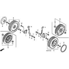 Honda HRB536C2 - HXEA - MZCB 6200001-9999999 Front Wheel Diagram