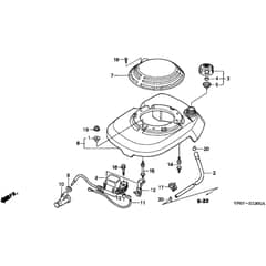 Honda HRD535K2 - QXE - MZBM 8200001-9999999 Fan Cover/Ignition Coil Diagram