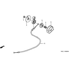 Honda HRD535K2 - QXE - MZBM 8200001-9999999 Throttle Lever Diagram