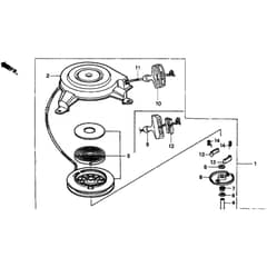 Honda HRD536 - HME - MZBL 8000001-8099999 Recoil Starter Diagram