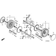 Honda HRD536C2 - HXEE - MZCA 1000001-1099999 Rear Wheel Diagram