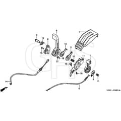 Honda HRD536C2 - HXE - MZCA 8200001-9999999 Throttle Lever Diagram