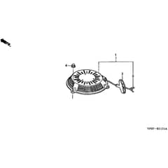 Honda HRD536C3 - TXEE - MAKF 1100001- Recoil Starter Diagram