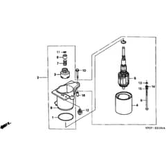 Honda HRD536K2 - HME - MZBL 8200001-9999999 Starter Motor Diagram