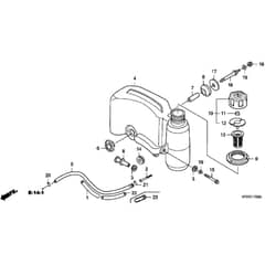 Honda HRD536K4 - QXEH - MZBL 8300001- Fuel Tank Diagram