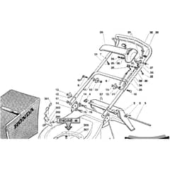Honda HRG415CPD (1999) - PDF - MABF 8900001-8999999 Cutter Housing/Handle/Grass Bag Diagram