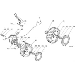 Honda HRG415CSD (1999) - SDT - MABF 8900001-8999999 Wheels and Height Adjusting  Diagram