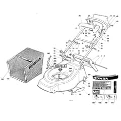 Honda HRG415CSD (2000) - SDI - MABF 8000001-8099999 Cutter Housing/Handle/Grass Bag Diagram