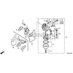 Honda HRG416C1 - PKEH -  Carburettor Diagram