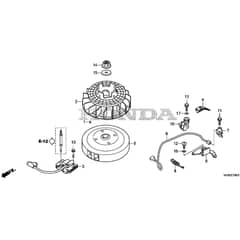 Honda HRG416K1-PKEA -  Fly Wheel, Ignition Coil Diagram