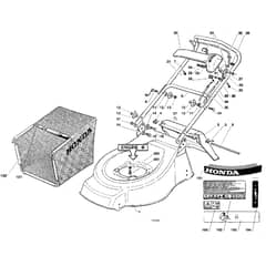 Honda HRG465CPD (1999) - PDI - MADF 8900001-8999999 Cutter Housing/Handle/Grass Bag Diagram