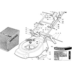 Honda HRG465CSD (2002) - SDT - MADF 8200001-8299999 Cutter Housing/Handle/Grass Bag Diagram