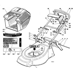 Honda HRG465PD (1997) - PDG - MADF 8700001-8799999 Cutter Housing/Grass Bag Diagram