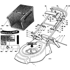 Honda HRG465PDI (1997) - PDI - MADF 8700001-8799999 Cutter Housing/Grass Bag Diagram