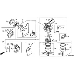 Honda HRG536C4 - SDEA - MZCG 7600001-7629999 Carburettor Diagram