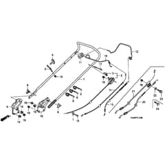 Honda HRG536C4 - SDEA - MZCG 7600001-7629999 Handle Pipe Diagram