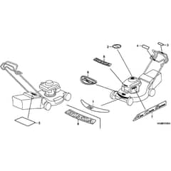 Honda HRG536C5 - SDEA - MZCG 7630001-7659999 Label Diagram