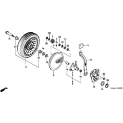 Honda HRG536C5 - SDEA - MZCG 7630001-7659999 Rear Wheel Diagram