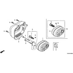 Honda HRG536C8-PKEH -  Muffler Diagram